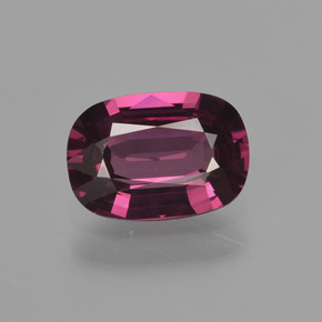 Granada rodolita vermelho natural 1,31ct, almofada cortada, VS