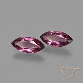 Pedras preciosas de granada rodolita roxo natural de 2,30 ct, marquise, VS