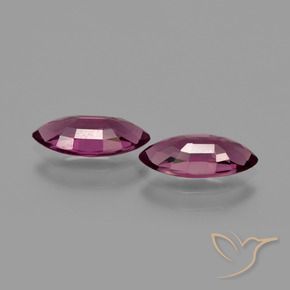 Pedras preciosas de granada rodolita roxo natural de 2,30 ct, marquise, VS