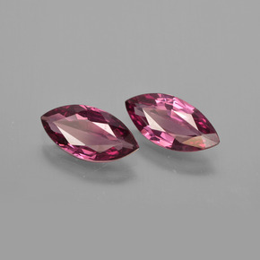 Pedras preciosas de granada rodolita roxo natural de 2,14 ct, marquise, VS
