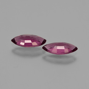 Pedras preciosas de granada rodolita roxo natural de 2,14 ct, marquise, VS