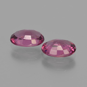 Pedras preciosas de granada rodolita roxo natural de 1,88 ct, corte oval, VS