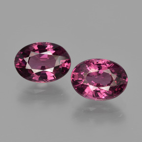 Pedras preciosas de granada rodolita vermelho natural de 2,32 ct, corte oval, VS