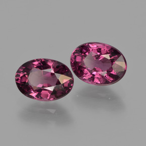 Pedras preciosas de granada rodolita vermelho natural de 2,32 ct, corte oval, VS