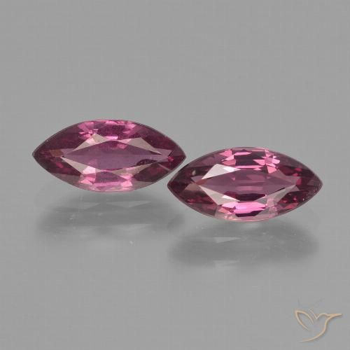 Pedras preciosas de rodolita granada Magenta-Rosa natural de 1.87 ct, Marquesa, VS