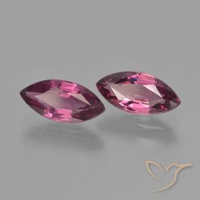 Pedras preciosas de rodolita granada Magenta-Rosa natural de 1.87 ct, Marquesa, VS