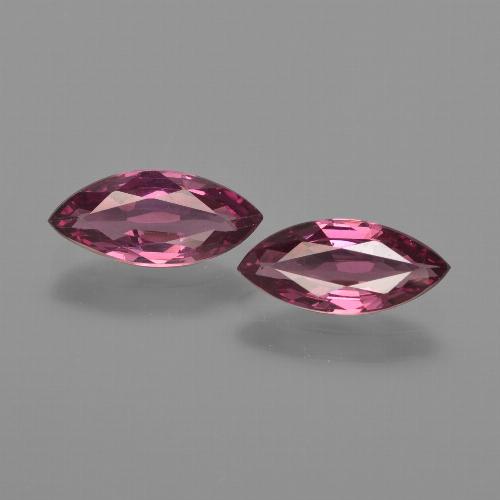 Pedras preciosas de Rodolita Granada Baga Rosa Roxa natural de 1.98 ct, Marquesa, VS