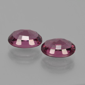 Pedras preciosas de granada rodolita roxo natural de 2,42 ct, corte oval, VVS-VS