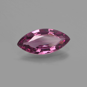 Granada rodolita roxo natural 1,29ct, marquise, VVS-VS