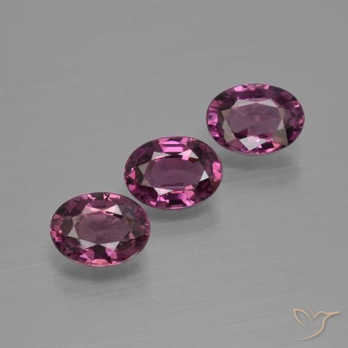 2.82ctw Natural Rapberry Vermelho Roxo rodolita granada, oval, VVS-VS