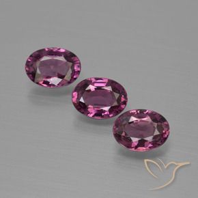 Pedras preciosas de rodolita granada Rapberry Vermelho Roxo natural de 2.82 ct, oval, VVS-VS