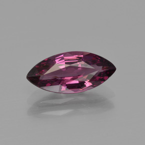 Granada rodolita vermelho natural 1,53ct, marquise, VS