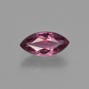 Granada rodolita vermelho natural 1,46ct, marquise, VS