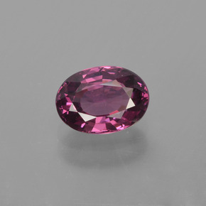 Granada rodolita roxo natural 1,14ct, corte oval, VVS-VS