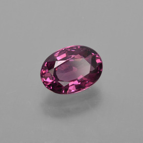 Granada rodolita roxo natural 1,14ct, corte oval, VVS-VS