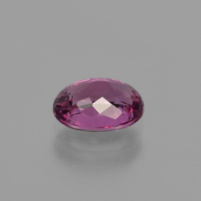 Granada rodolita vermelho natural 1,22ct, corte oval, VVS-VS