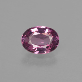 Granada rodolita vermelho natural 1,08ct, corte oval, VVS-VS