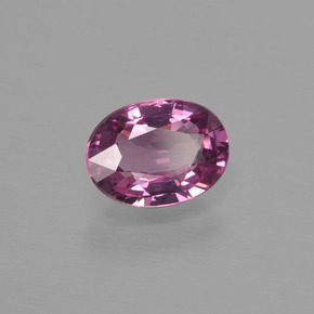 Granada rodolita vermelho natural 1,08ct, corte oval, VVS-VS