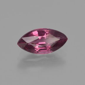 Granada rodolita vermelho natural 1,25ct, marquise, VS