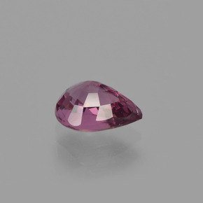Granada rodolita vermelho natural 0,93ct, formato de pêra, VS