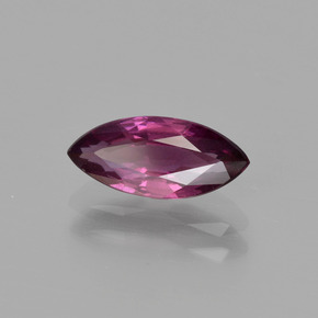 Granada rodolita roxo natural 1,28ct, marquise, VS
