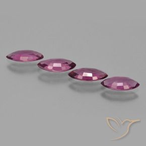Pedras preciosas de rodolita granada roxo médio natural de 3.18 ct, Marquesa, VVS-VS