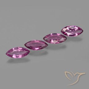 Pedras preciosas de rodolita granada roxo médio natural de 3.72 ct, Marquesa, VS