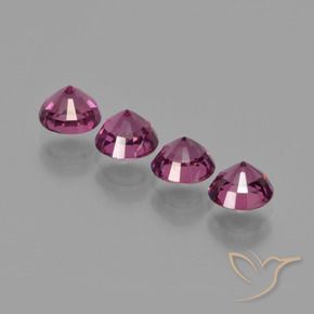 Pedras preciosas de rodolita granada roxo avermelhado natural de 2.86 ct, Redondo, VS