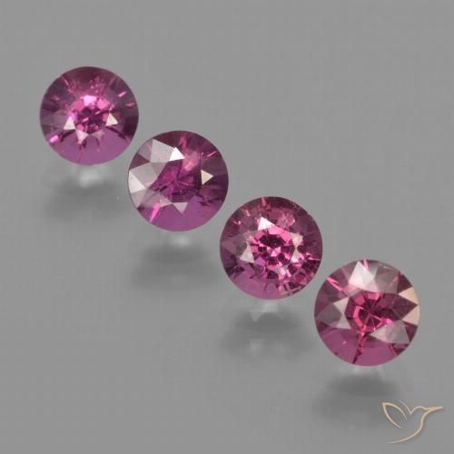 2.58ctw Natural roxo avermelhado rodolita granada, Redondo, VS