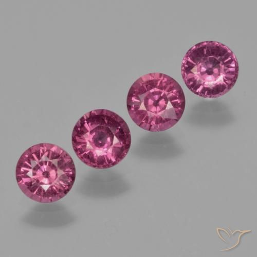 Pedras preciosas de rodolita granada Roxo rosado natural de 2.46 ct, Redondo, VS