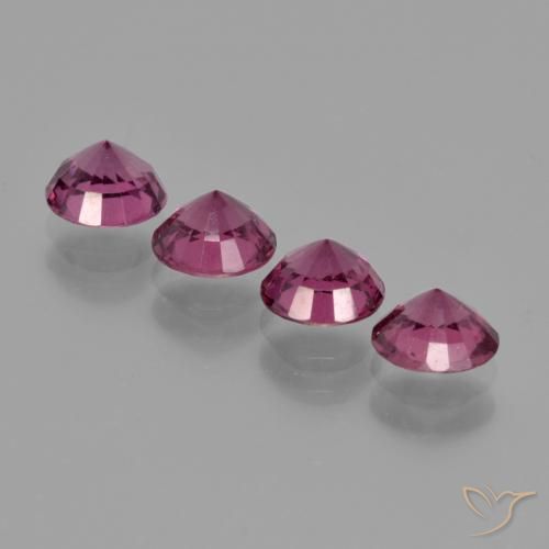 Pedras preciosas de rodolita granada Roxo rosado natural de 2.46 ct, Redondo, VS