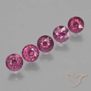 Pedras preciosas de rodolita granada Roxo rosado natural de 3.23 ct, Redondo, VS