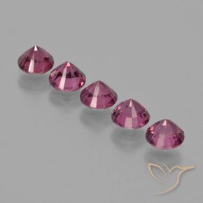 Pedras preciosas de rodolita granada Roxo rosado natural de 3.23 ct, Redondo, VS