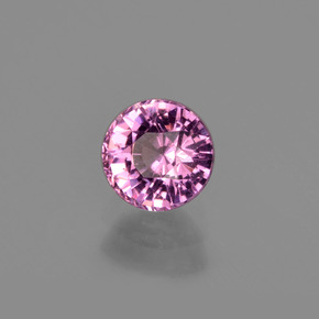 Granada rodolita vermelho natural 0,81ct, corte redondo, VS