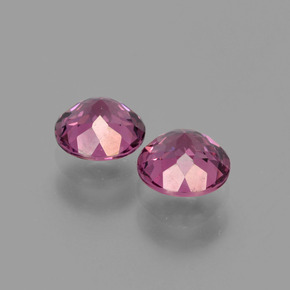 Pedras preciosas de granada rodolita vermelho framboesa natural de  ct, corte redondo, VS