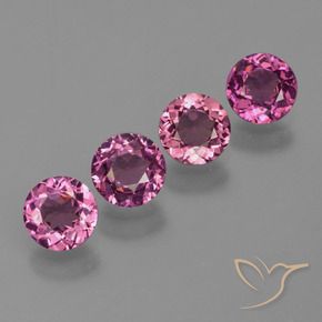 Pedras preciosas de granada rodolita roxo natural de 2,25 ct, corte redondo, VVS-VS