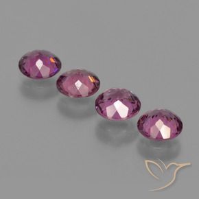 Pedras preciosas de granada rodolita roxo natural de 2,25 ct, corte redondo, VVS-VS