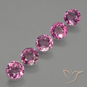 Pedras preciosas de rodolita granada Roxo médio-escuro natural de 2.69 ct, Redondo, VS