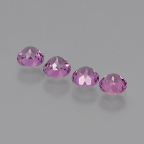 Pedras preciosas de granada rodolita vermelho natural de 1,40 ct, corte redondo, VS