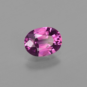 Granada rodolita vermelho natural 0,98ct, corte oval, VS