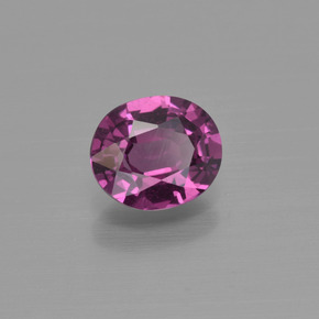 Granada rodolita vermelho natural 1,05ct, corte oval, VS