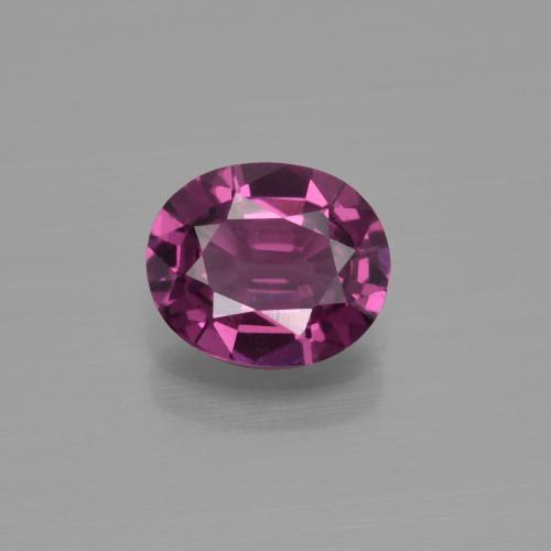 Granada rodolita roxo natural 1,22ct, corte oval, VS