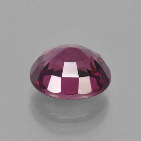 Granada rodolita vermelho natural 4,58ct, corte oval, VVS