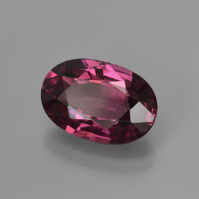 Rodolita Granada framboesa vermelha Natural 2.15ct, Corte Oval, VVS-VS