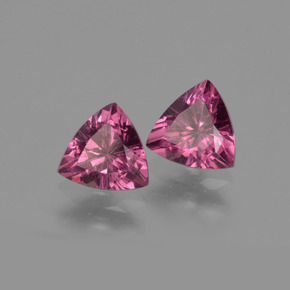 Pedras preciosas de granada rodolita rosa natural de  ct, trillion, VS