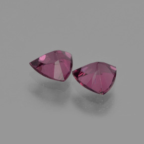 Pedras preciosas de granada rodolita rosa natural de  ct, trillion, VS