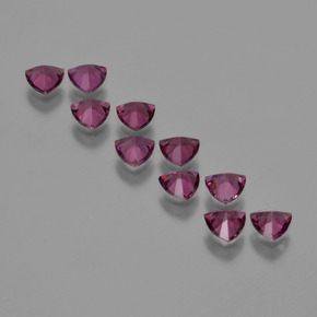 Pedras preciosas de granada rodolita rosa natural de  ct, trillion, VS
