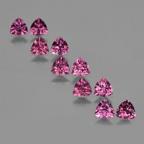 Pedras preciosas de Rodolita Granada Rosa Profundo Baga Roxo natural de 5.50 ct, Trilhão, VS