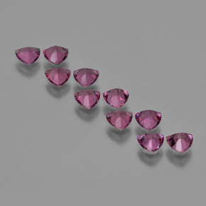 Pedras preciosas de Rodolita Granada Rosa Profundo Baga Roxo natural de 5.50 ct, Trilhão, VS
