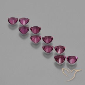 Pedras preciosas de rodolita granada roxo médio natural de 5.79 ct, Trilhão, VS